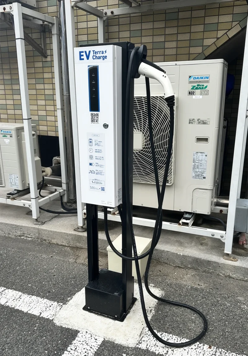 ホテルマイステイズ舞浜のTerraChargeのEV充電器