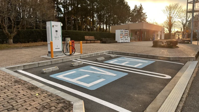 常磐自動車道　田野PAの充電スポット