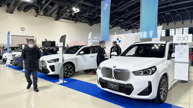 新潟EVカーフェア2025のBMWブースにはiX1、iX3、iX5を展示